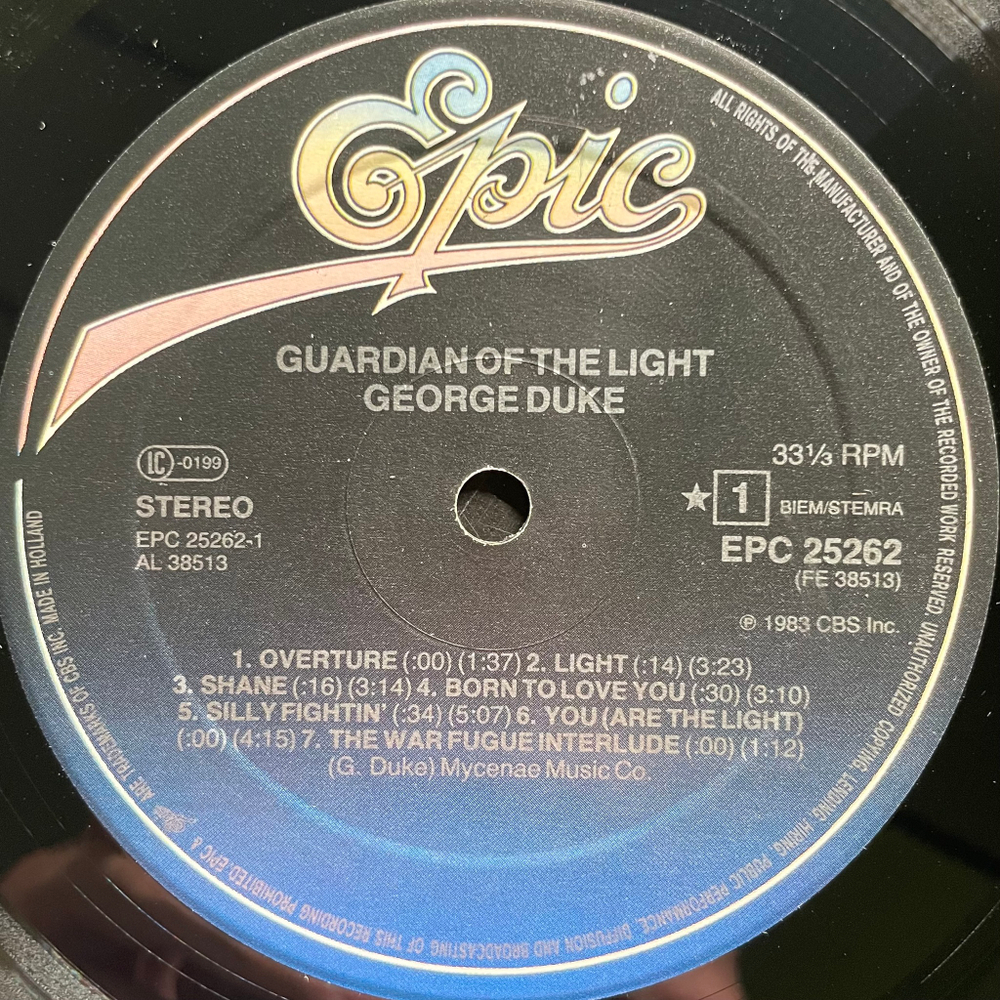 George Duke ‎– Guardian Of The Light (Голландия 1983г.)
