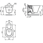 Подвесной унитаз Ideal Standard CONNECT AIR AquaBlade E005401