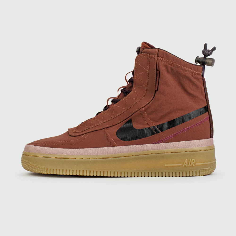кроссовки Nike Air Force 1 Shell Brown / Gum