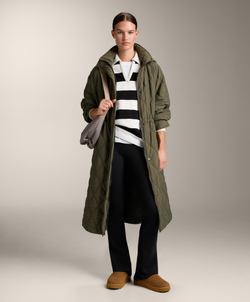 Oysho Поло в полоску из пике с хлопком, черный