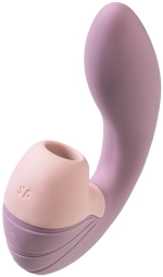 Вибратор Supernova с вакуум-волновым стимулятором розовый 16,9 см