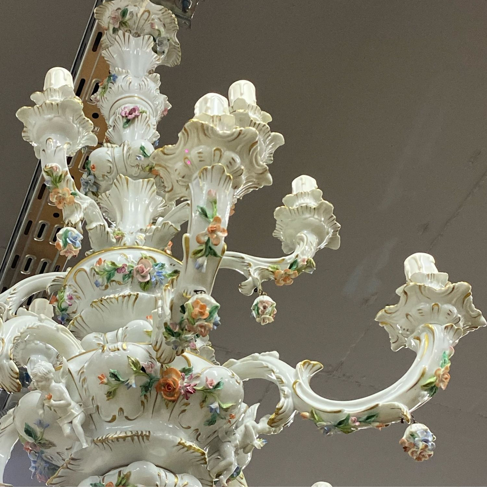 Винтаж: Люстра итальянская Capodimonte