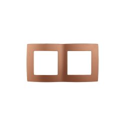 12-5002-14 ЭРА Рамка на 2 поста, Эра12, медь | Эра 12 Медь
