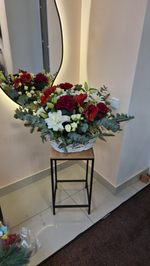 Корзина сборная роза, лилия, амариллис