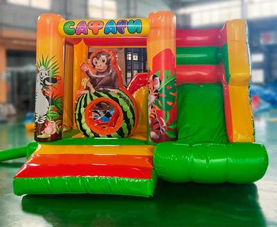 Коммерческий надувной батут "Чудо-сафари мини", 3,5*3*2,6 м