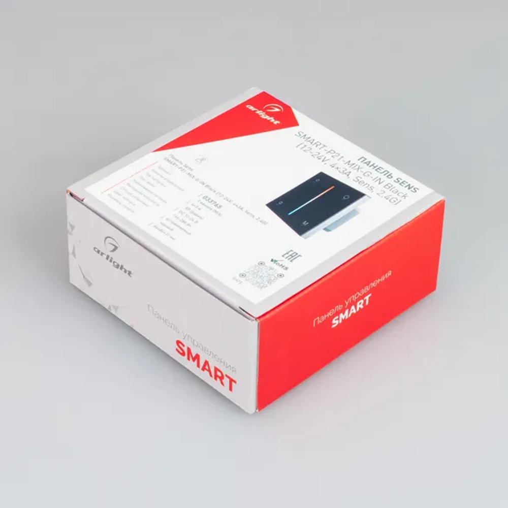 Панель SMART-P21-MIX-G-IN Black (12-24V, 4x3A, Sens, 2.4G) (Arlight, IP20 Пластик, 5 лет) 033765