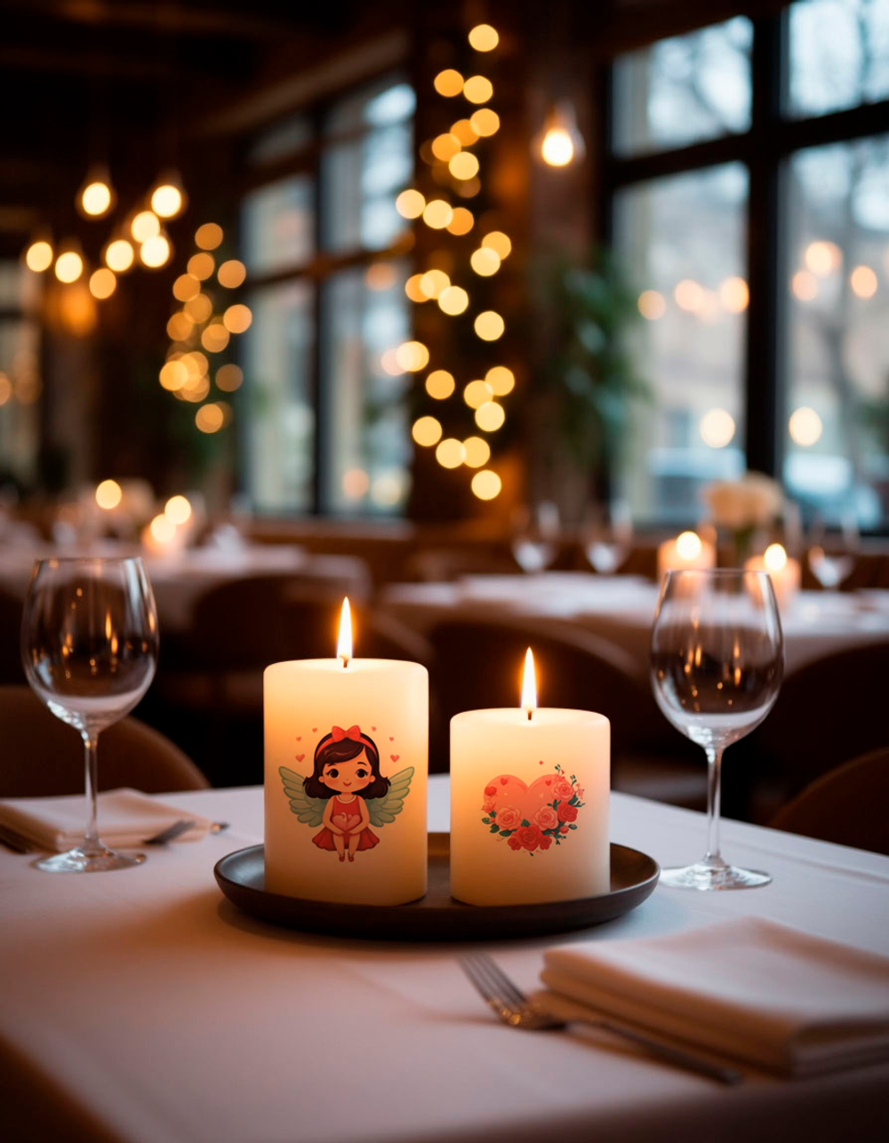 Трансфер переводной - декаль для свечей и гипса день святого валентина 010 А5