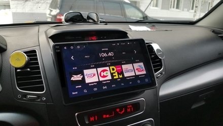 Магнитола для KIA Sorento 2 XM 2012-2020 с экраном климата снизу (рамка накладка) - Airoc 2K AU-2301 на Android 13, TS20, 12/512Гб, SIM-слот