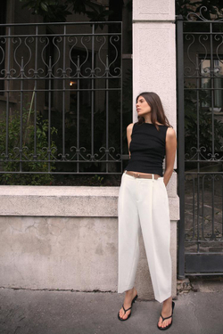 ZARA ТОП В РУБЧИК, ЧЕРНЫЙ