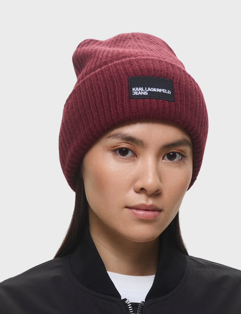 Шапка KARL LAGERFELD JEANS Patch Long Beanie