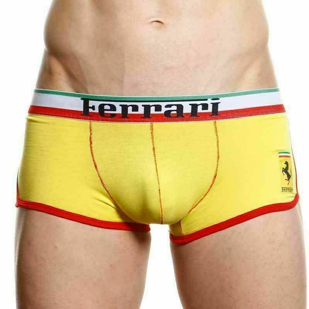 Мужские трусы хипсы желтые Ferrari Yellow