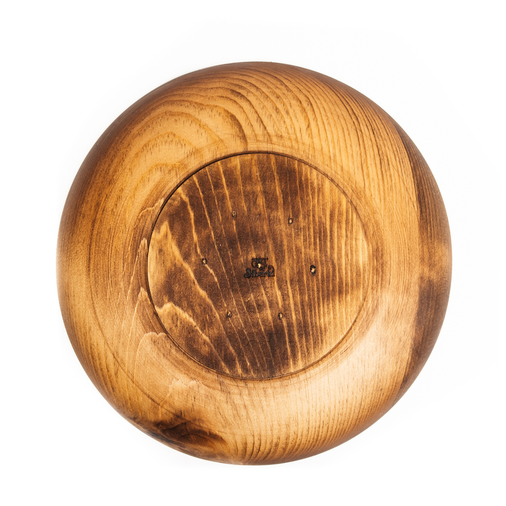 Тарелка-блюдо из сибирского кедра, 26 см. T107