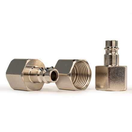 Штуцер папа с внутренней резьбой 1/2F, никелированная сталь, 50шт