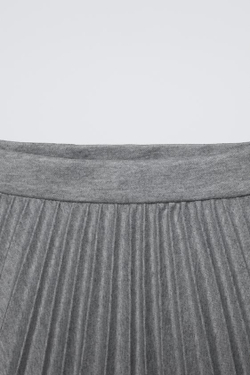 ZARA ЮБКА В СКЛАДКУ, СЕРЫЙ