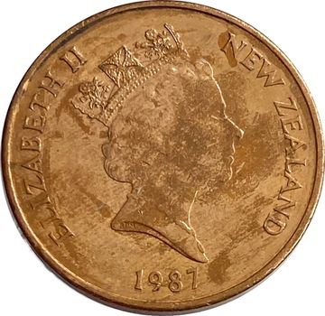 2 цента 1987 Новая Зеландия