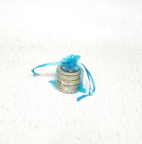 Мешок для подарков бирюза 20 шт