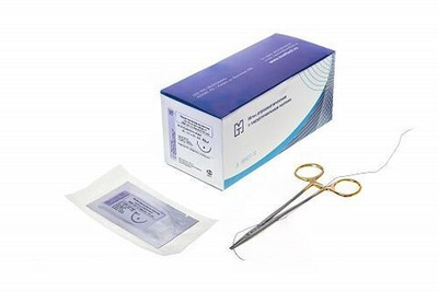 ПГЛА (PGLA) полигликолид-ко-лактид USP 2-0 (MР 3) колющая 3/8 30 мм, 75 см, 12 шт.