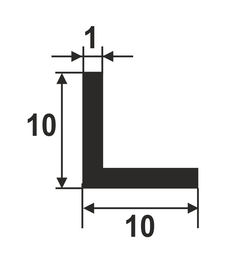 Профиль уголок Лука 10*10*1 Уп 01.2000.542л шампань