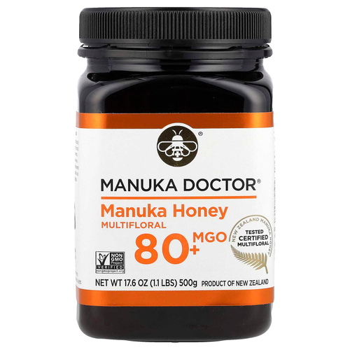 Manuka Doctor, Мед манука, разноцветный, MGO 80+, 500 г (17,6 унции)
