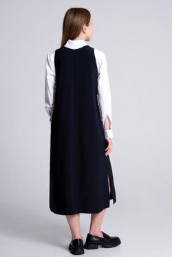 Сарафан женский 4374ЛП, Тёмно тёмно син #70ТТСи084374ЛП