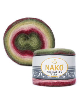 Пряжа Angora Luks Color, 150г, 810м, 80%акрил,15%шерсть, 5%мохер (цена за 1шт)