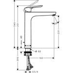 Смеситель для раковины Hansgrohe Logis E, 230, 71162000, хром