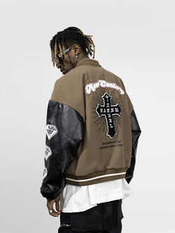 Бомбер HARSHandCRUEL "Diamond Sleeve" Varsity Jacket