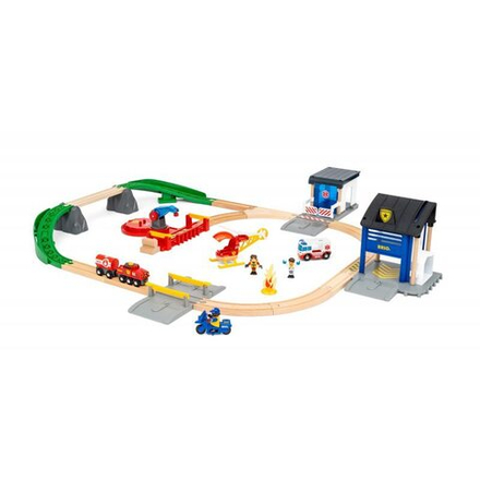 Brio - Поезда и транспортные средства Deluxe Set Fire Brigade and Police 36025