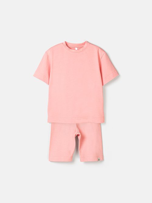 Комплект футболка оверсайз и велосипедки 