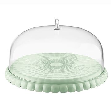 Блюдо сервировочное с крышкой tiffany, D36 см, зеленое