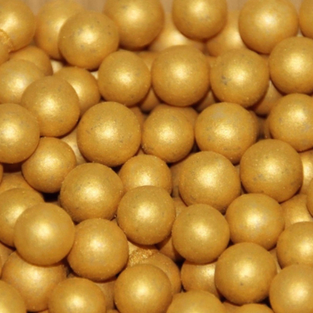 Шарики сахарные Золотые матовые 6 мм