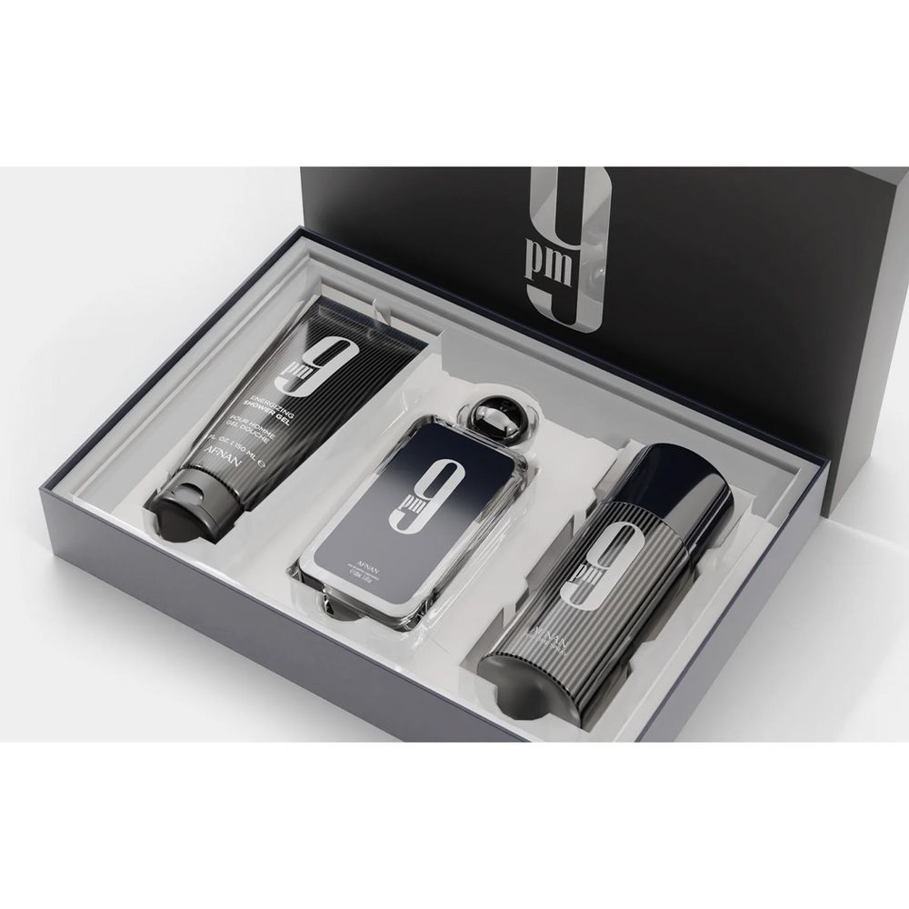 Afnan 9 pm EDP 100 ml + DEO VAPO 150 ml + SG 150 ml (man)