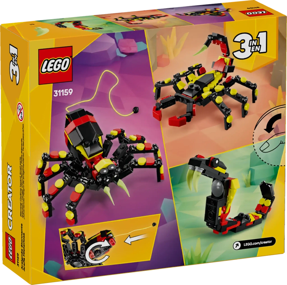 Конструктор LEGO Creator 31159 Дикие животные: Удивительный паук, 3в1