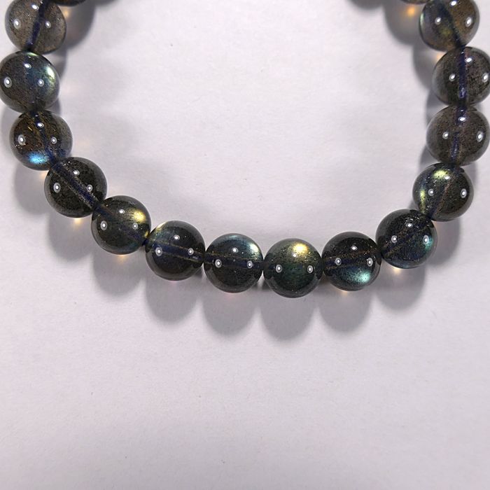 Бусина из лабрадора (Канада), класс ААА, шар гладкий 8 мм