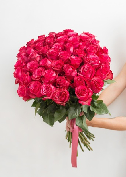 Букет из розовых роз #51