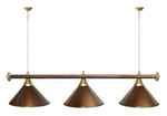 Лампа STARTBILLIARDS 3 пл. (плафоны зеленые,штанга золотая,фурнитура золото)