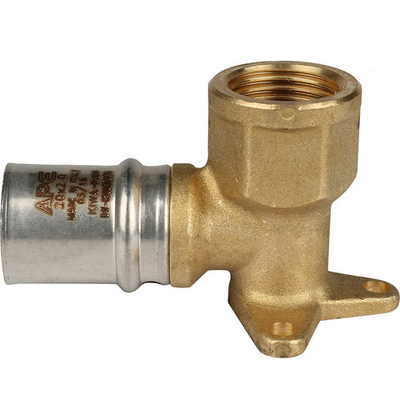 Угольник STOUT настенный с креплением короткий ВР 1/2" х20 пресс