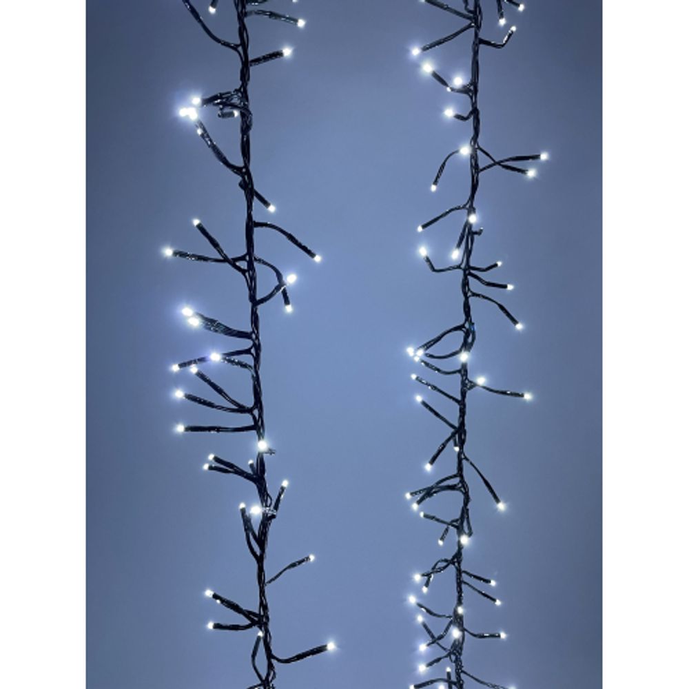 ENIN - GC ЭРА Гирлянда LED Нить Мишура 3,9 м зеленый провод, холодный свет, 220V