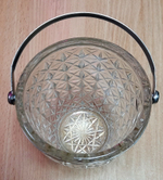 Конфетница-корзинка. Стекло, металл, СССР (2)