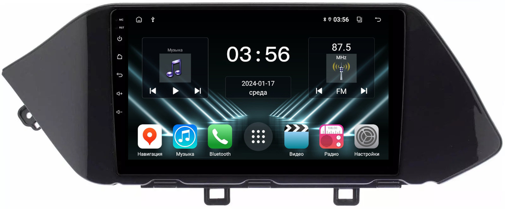 Магнитола для Hyundai Sonata 8 2020+ - FarCar DX1212M монитор 10" IPS на Android 13, 4+64Гб, CarPlay