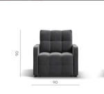 Кресло-кровать Денди Слим Велюр Монолит серый