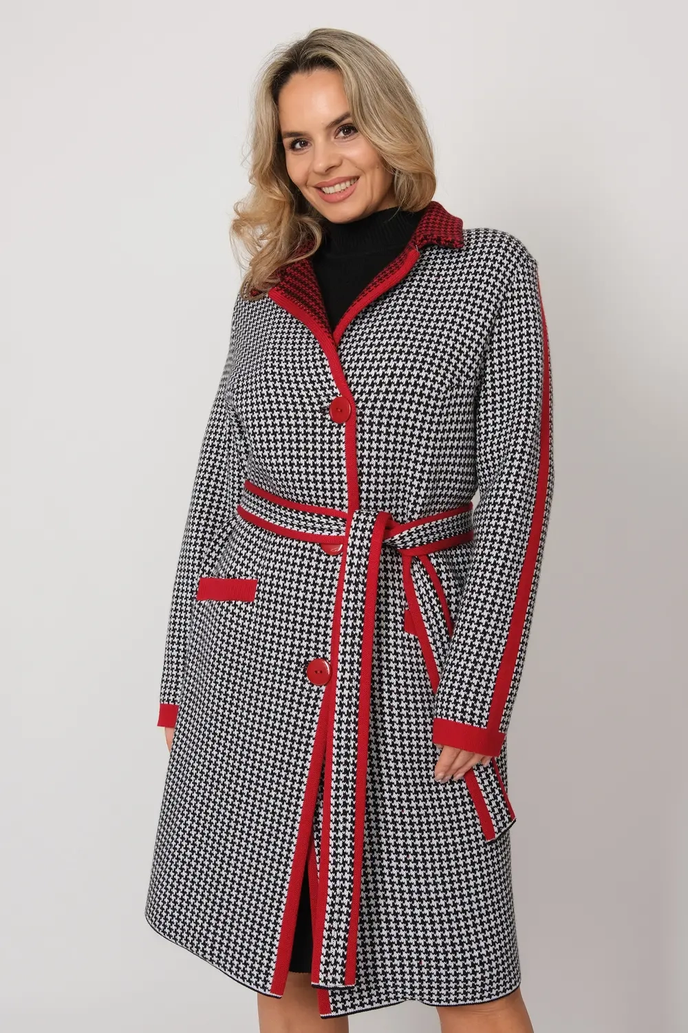 Кардиган Д 2867/черно-красный