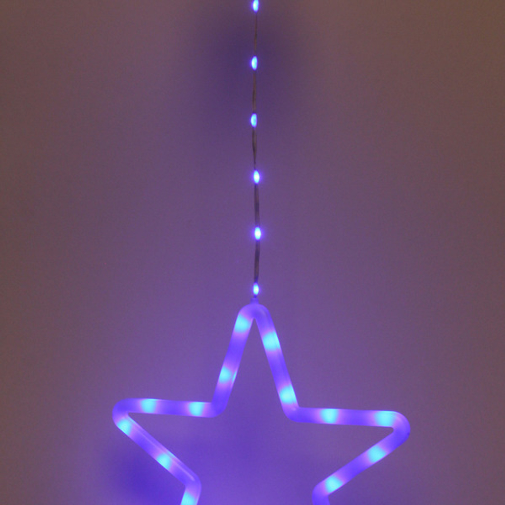 Фигура светодиодная «Звезда» 28х28 см (батарейки 3 ААА), 12 реж, Мультицвет