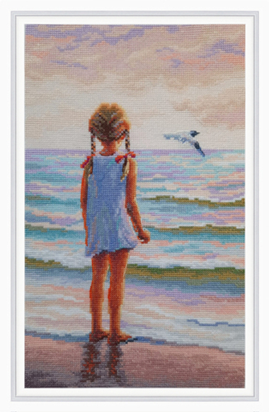 "А где дельфины?"-M999  вышивка