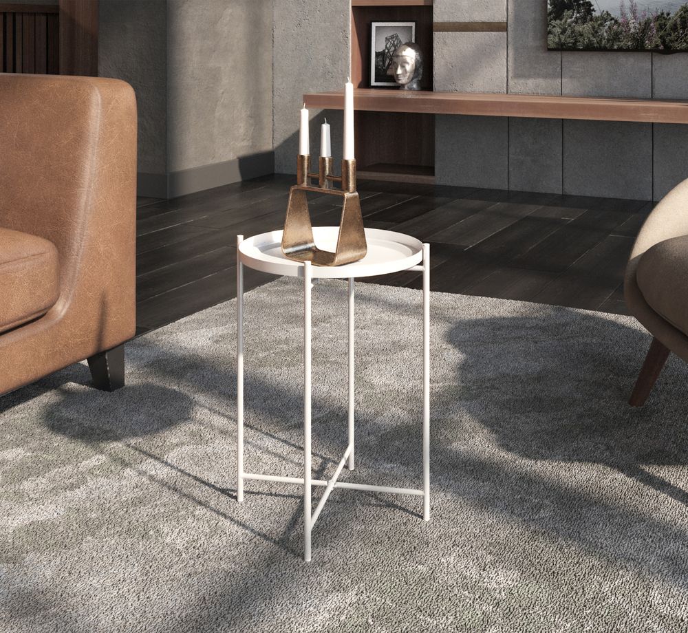 Столик журнальный SHT-CT8 (Белый муар), Sheffilton, г. Калуга