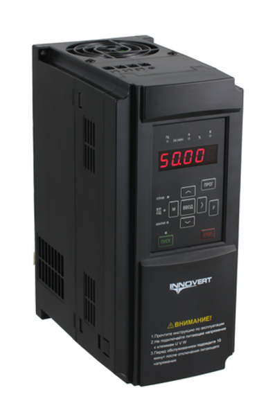Преобразователь частоты INNOVERT IBD402P43E (4,0 кВтx380 В), выходной ток 9А