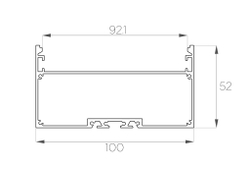 Профиль накладной алюминиевый LC-LP-50100-2 Anod