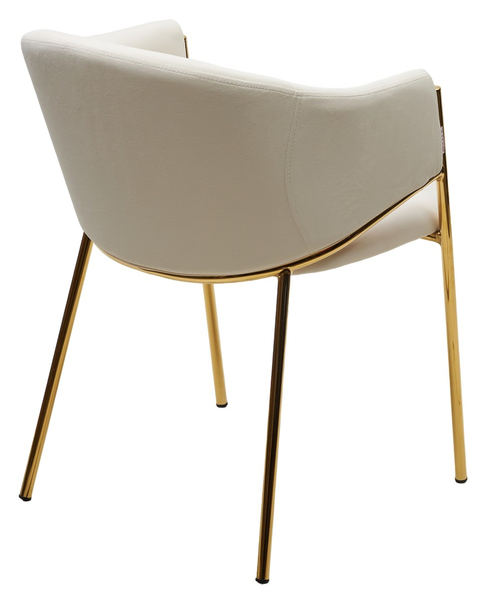Стул М-City DISAUR Дилл (Dill) Momo-01 Молочный, Велюр "Беспальчиковый", Золотой каркас