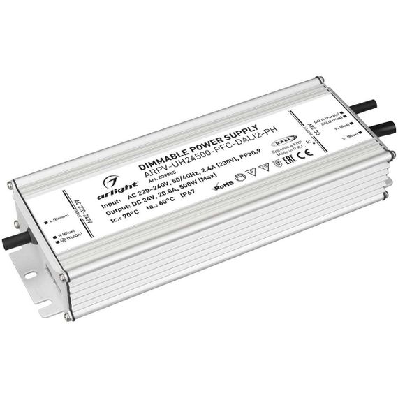 Блок питания Arlight ARPV-UH24500-PFC-Dali2-PH 24V 500W IP67 20,8A 039955