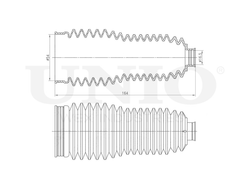 Пыльник рулевой рейки UNIO DUC-20015